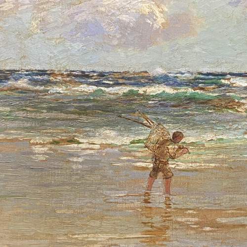 Oil on Canvas At The Shore by Barclay Henry image-2