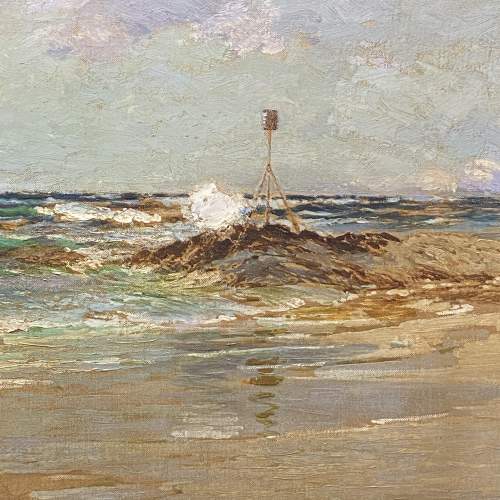 Oil on Canvas At The Shore by Barclay Henry image-3