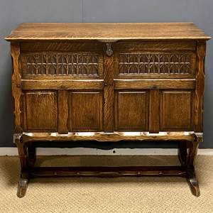 Early 19th Century Oak Linen Chest on Stand