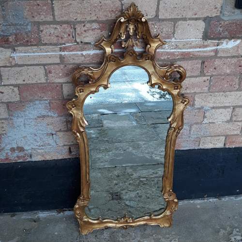 A Carved Gilt Wooden Ornate Framed Wall Mirror image-1