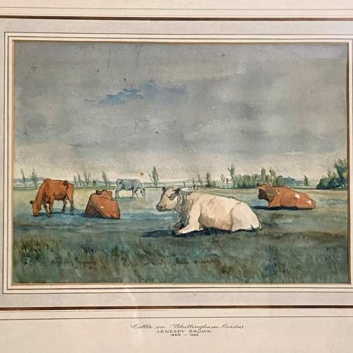 John Arnesby Brown Watercolour 1879 - Signed image-2