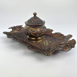 19th Century French Bronze Inkwell by T.Y. Depose Paris
