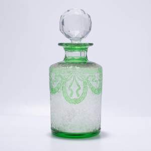 Beautiful Antique Crystal Cameo Glass Scent Bottle