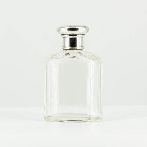 Very Nice Antique Glass and Silver Dressing Table Bottle image-1