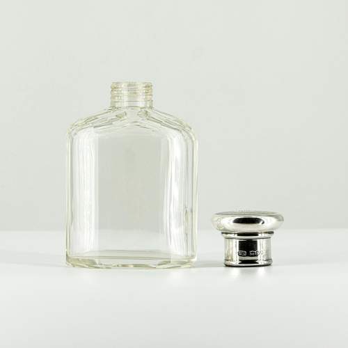 Very Nice Antique Glass and Silver Dressing Table Bottle image-3