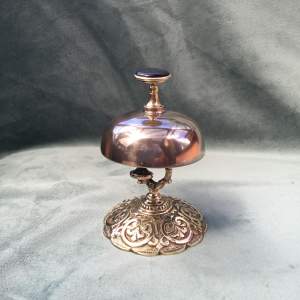 A Victorian Ornate Brass Desk Top Bell