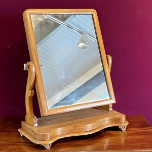 19th Century Satin Walnut Dressing Table Mirror