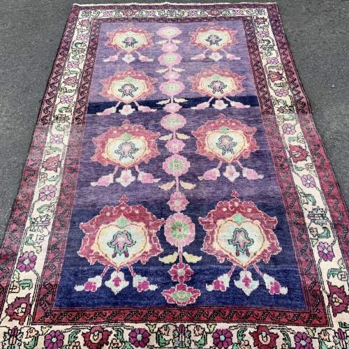Stunning Hand Knotted Persian Rug Afshar Very Unusual Design image-1