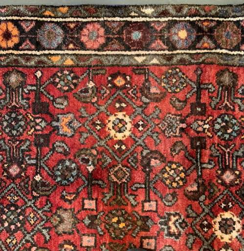 Superb Hand Knotted Persian Runner Hamadan Super All Over Design image-6
