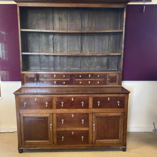 Early 19th Century Oak and Mahogany Country House Dresser image-1