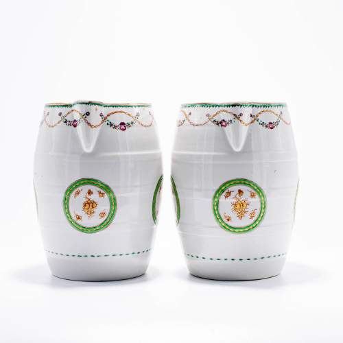 Fabulous Pair of Antique Chinese Ceramic Cider Jugs image-2