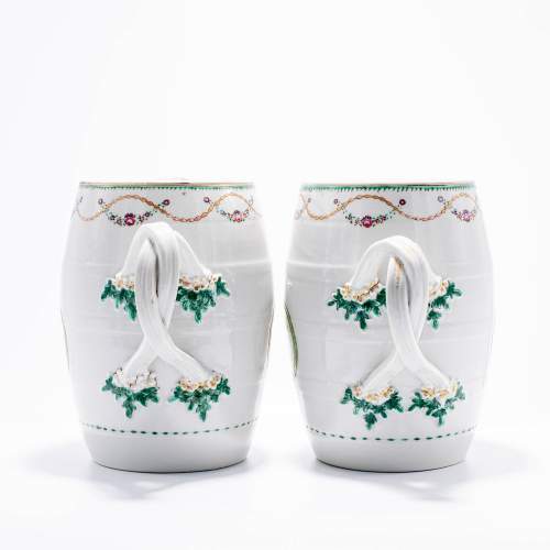 Fabulous Pair of Antique Chinese Ceramic Cider Jugs image-3