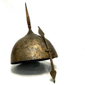 Anglo Persian 19th Century Gilt Khula Khud Helmet