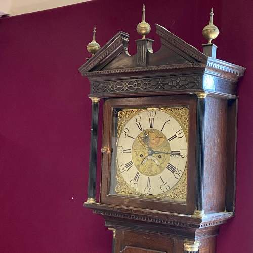 Late 18th Century Oak Cased Longcase Clock image-1
