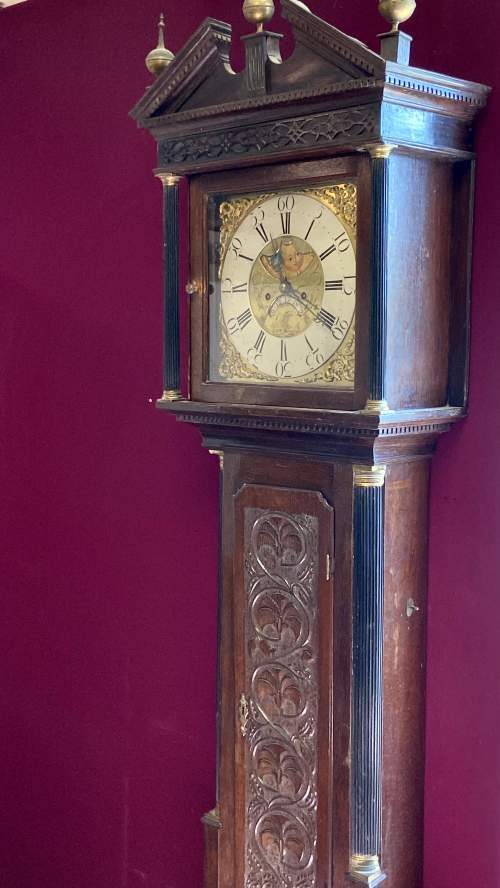 Late 18th Century Oak Cased Longcase Clock image-5