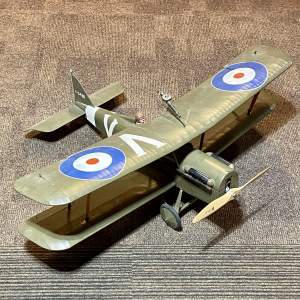 Large Aircraft Model of an RAF SE5A Plane