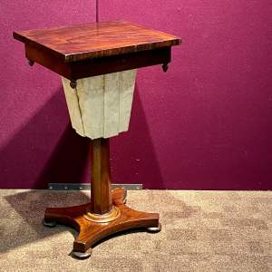 Victorian Rosewood Pedestal Sewing Box