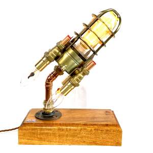 Upcycled Steampunk Rocket Lamp