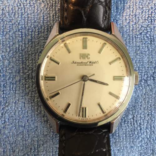 Vintage IWC Schaffhausen Stainless Manual Wristwatch Circa 1970 image-1
