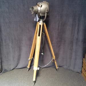 Upcycled Theatre Light and Surveyors Tripod