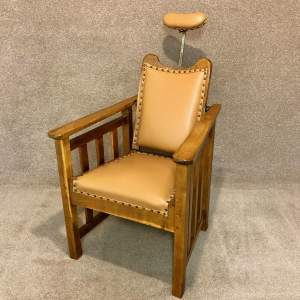 Early 20th Century Oak Barbers Chair