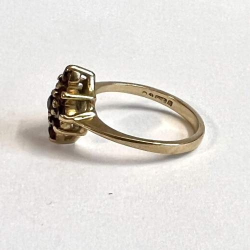 9ct Vintage Gold Marquise Garnet Ring image-3