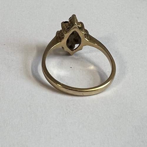9ct Vintage Gold Marquise Garnet Ring image-5