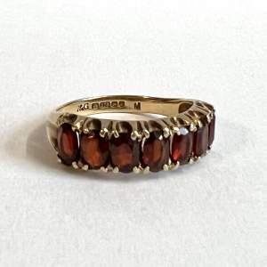 9ct Gold Garnet Band Ring