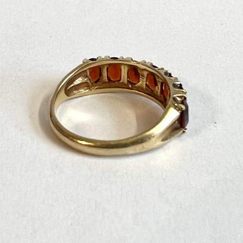 9ct Gold Garnet Band Ring image-3
