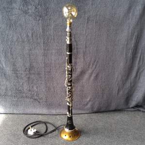 Upcycled Clarinet into a Table Lamp