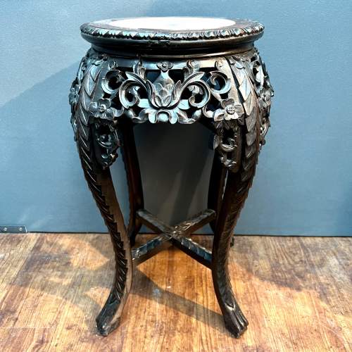19th Century Chinese Rosewood Jardiniere Stand image-1