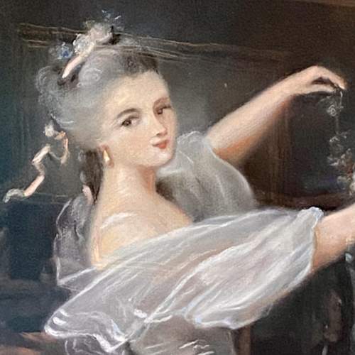 19th Century Pastel Portrait of an Elegant Lady image-2