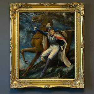 20th Century Oil on Canvas of a French Cavalry Officer