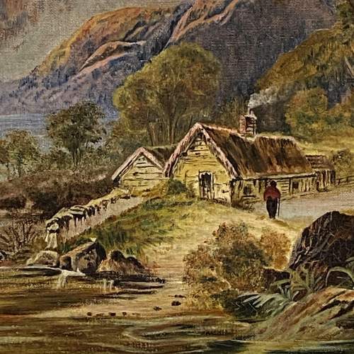 Early 20th Century Scottish Loch Oil on Canvas image-3
