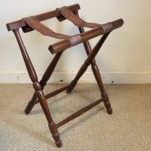 Mahogany Carved Folding Luggage Stand