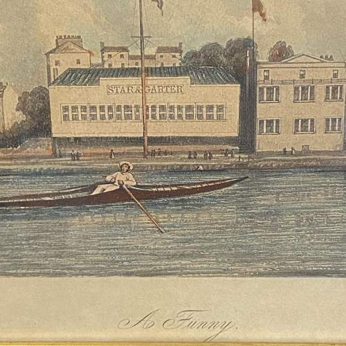 Pair of Early Victorian Hand Coloured Rowing Prints image-3