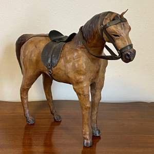 Victorian Leather Toy Horse