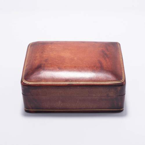 Lovely Vintage Italian Gilt Tooled Leather Box image-1