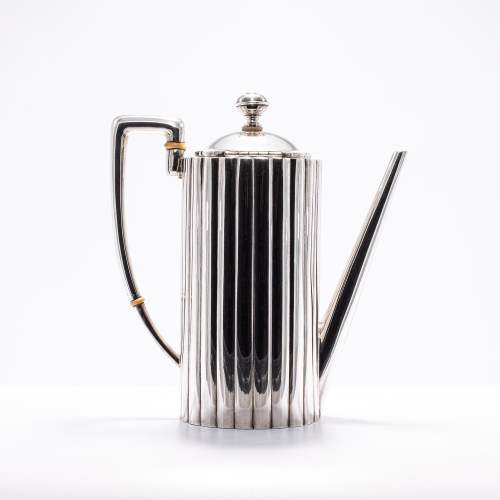 Beautiful Vintage Austrian Silver Art Deco Coffee Pot image-2