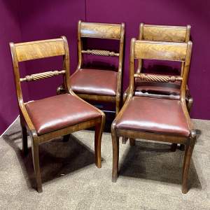 Set of Four Regency Mahogany Dining Chairs