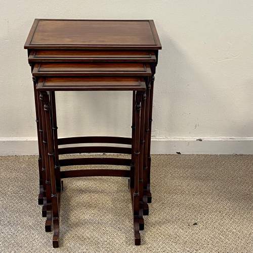 Early 20th Century Nest of Four Mahogany Tables image-4