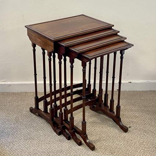 Early 20th Century Nest of Four Mahogany Tables image-1