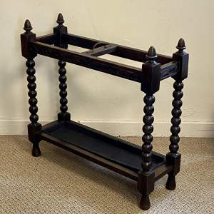 20th Century Carved Oak Stick Stand
