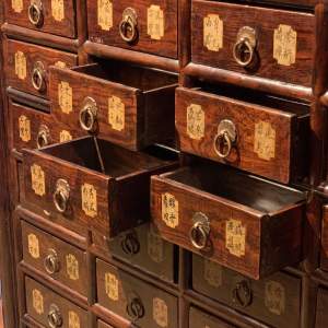 19th Century Chinese Hardwood Apothecary Medicine Chest