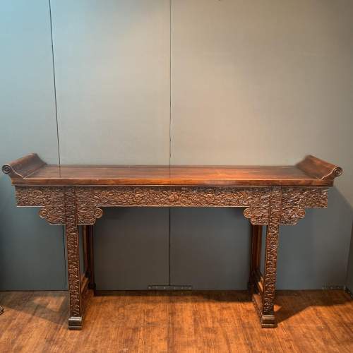 20th Century Carved Chinese Altar Table image-1