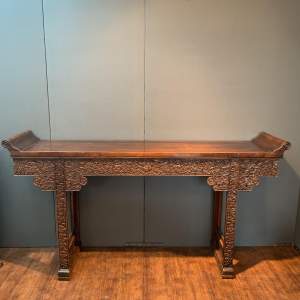 20th Century Carved Chinese Altar Table