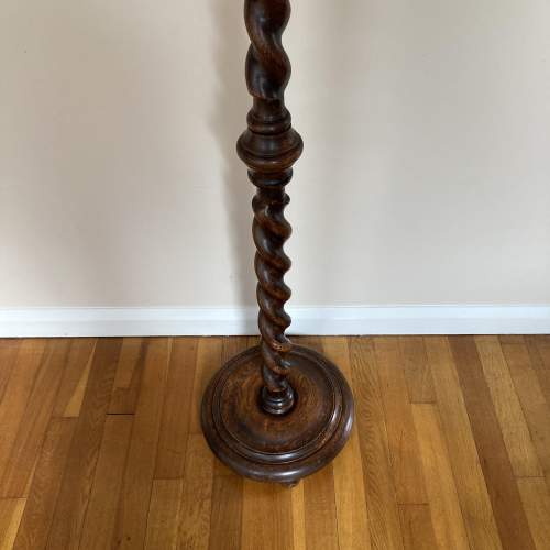 Victorian Medium Oak Barley Twist Standard Lamp image-2