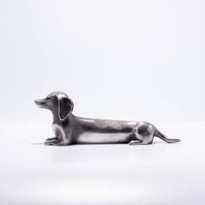 Attractive Vintage Japanese Silver Model of a Dachshund