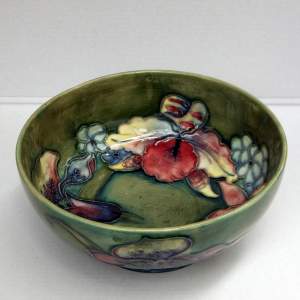 Moorcroft Pottery Orchid Pattern Fruit Bowl