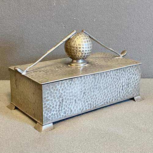 1920s Pewter Box of Golf Interest image-1